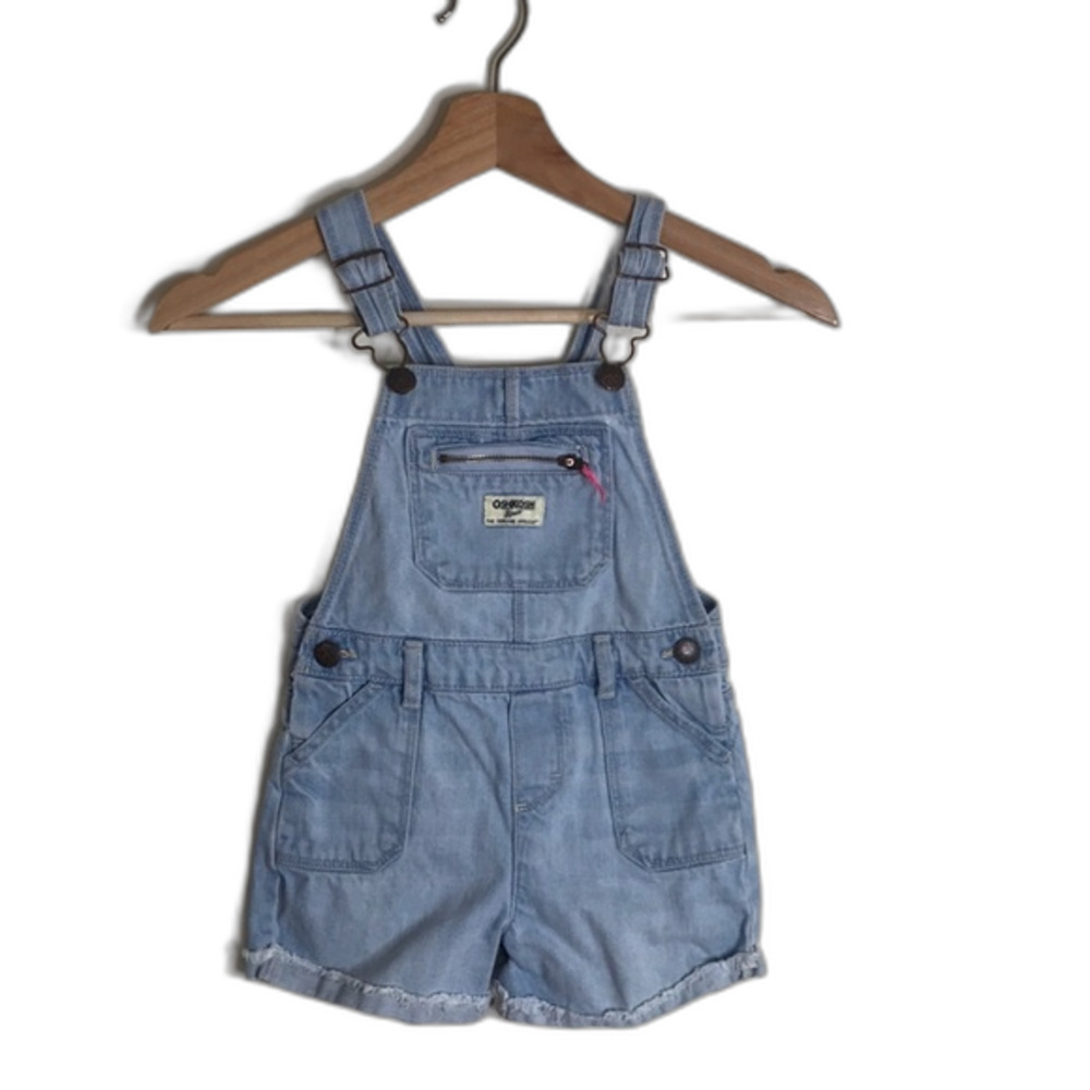 Oshkosh toddlers cotton denim‎ overalls size 4t girls